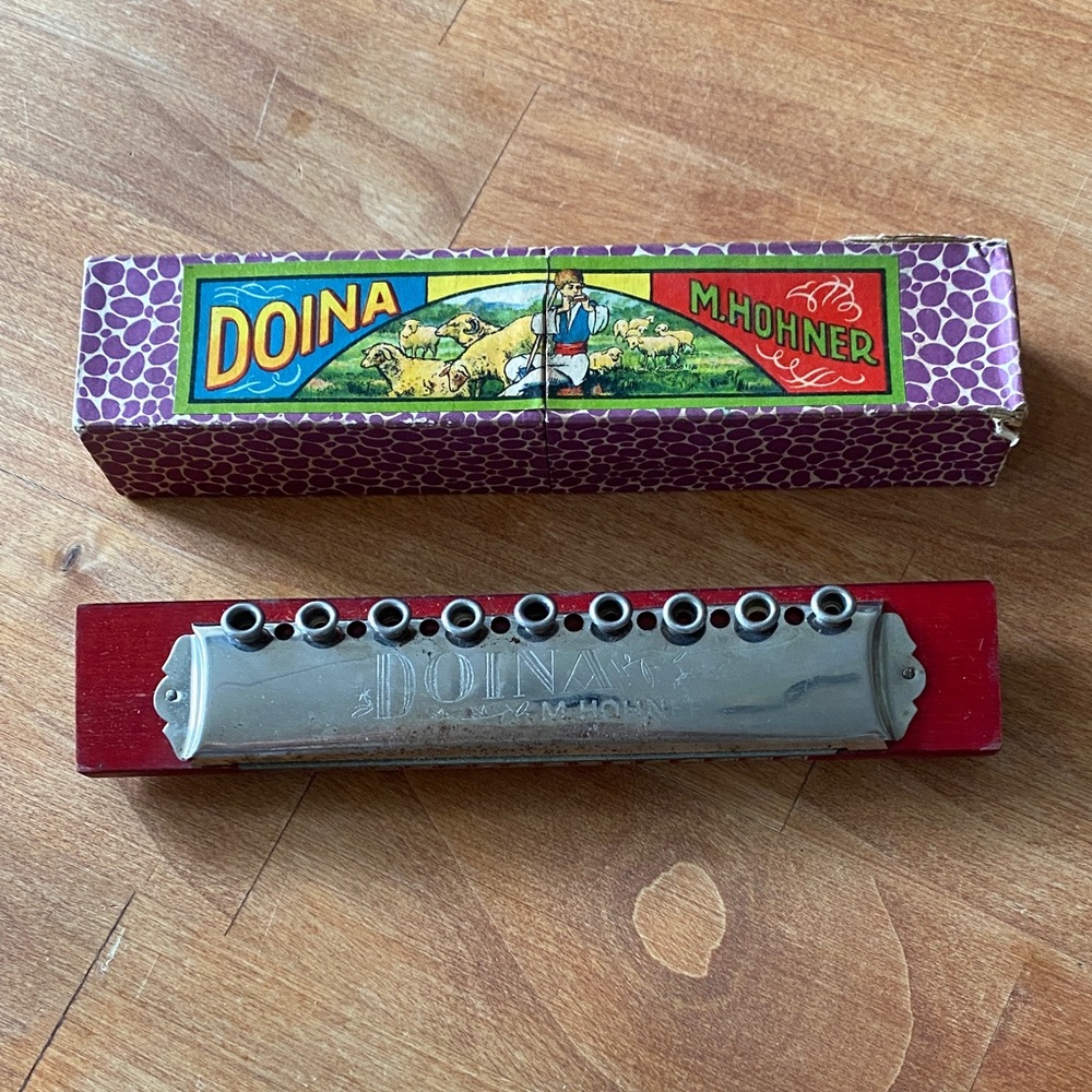 Vintage M.Hohner Doina Harmonica with Box